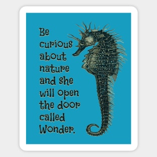 SEAHORSE - Inspirational nature quote Sticker